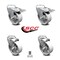 Service Caster 4 Inch Semi Steel Swivel Bolt Hole Caster Set with 2 Total Lock Brake SCC SCC-BHTTL20S415-SSR-2-S-2 - alternate 6
